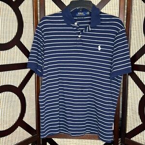 Polo Ralph Lauren Pima Soft Touch Mens Striped Polo short sleeve Shirt Size M